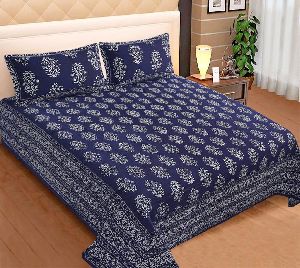 300TC Cotton Printed Bedsheet King Size with 2 Pillow Cover Combo