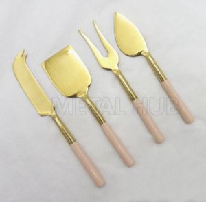 PVD Gold Cheese Knife Set