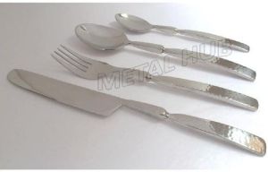 Stainless Steel Flatware Set with Hand Forged Handle