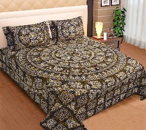 300 TC Cotton Printed Bedsheet King Size with 2 Pillow Cover Combo