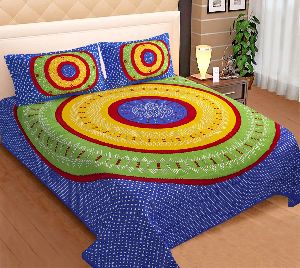 Cotton Printed Bedsheet King Size with 2 Pillow Cover Combo