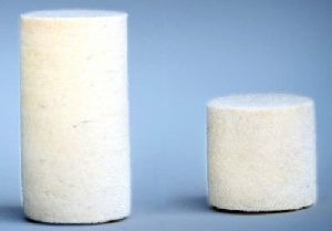 White cylindrical shape Carbonised Air Filter Felts