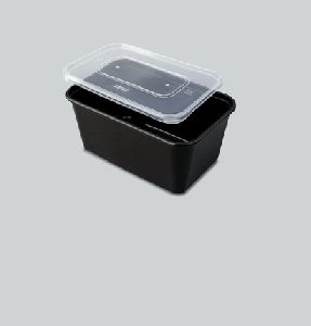 1000ml Black Plastic Container