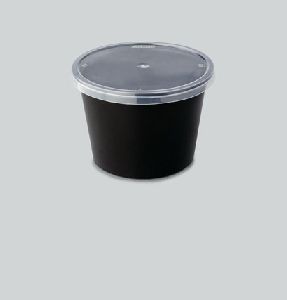 500ml Black Plastic Container
