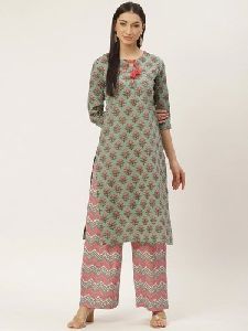 Pure Cotton Palazzo Suit