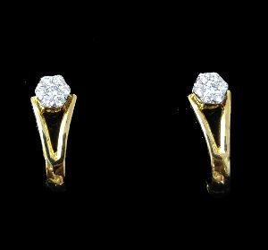 Modern Stud Diamond Earrings