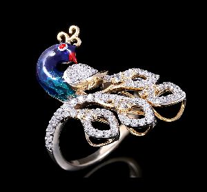 Peacock Diamond Ring