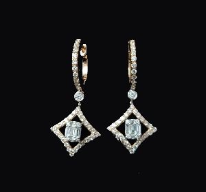 Small Dangle Diamond Earrings