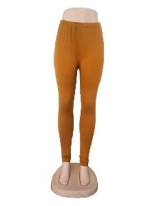 Brown Plain Leggings