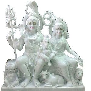 Marble Shiv Parivar Statue