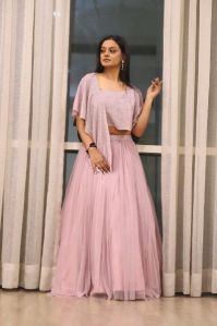 Pink Top & Long Skirt Set