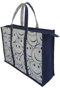 PP Laminated Jute Shopping Bag With Jute Handle