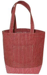 PP Laminated Jute Tote Bag With V Shape Pocket