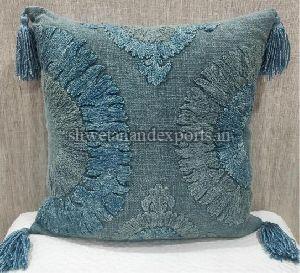 Cotton Slub (H) Blue Cushion Cover
