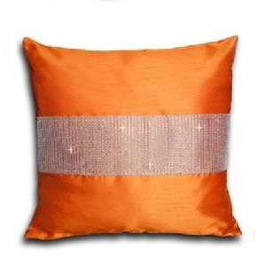 Orange Silk Cushion Covers