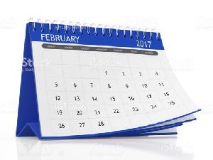 English Plastic Calendar