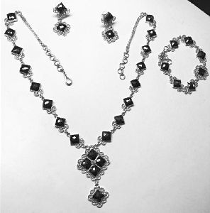 pure silver moissanite necklace