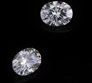 2 Pcs Oval Cut Moissanite,Near white Colour