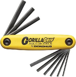 Bondhus 12589, Set 9 Hex GorillaGrip Fold-up Tools