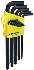 Bondhus 16037, Set 13 Ball End L-Wrench X Long .050-3/8