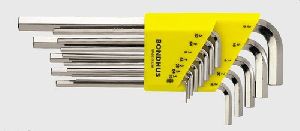 Bondhus 17199, Set 9 Briteguard Plated Hex L-Wrenches