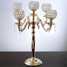 Aluminium candelabra with crystal bowls