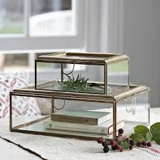 Glass boxes with metal borders