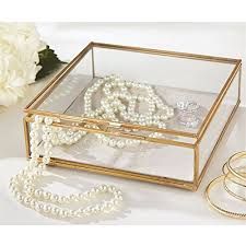 Glass jewelry storage box