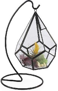 Glass terrariums with hanging stand