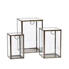 Tall glass storage box