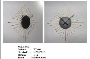 Wire decorative wall hanging clock
