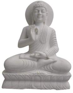 24 Inch Marble Buddha Statue