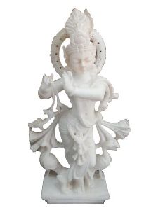 24 Inch Marble Lord Krishna Statue