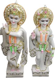 36 Inch marble Radha krishna statue