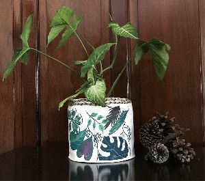 7 Inch Hand Painted Pot Cover