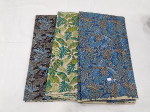 kalamkari screen printed silk fabric for women