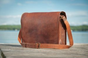 Handmade Leather Full Flap Laptop Bag