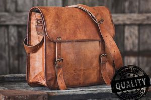 Handmade Leather School Laptop Bag