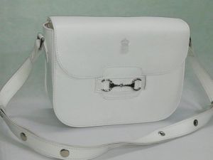 Ladies White Leather Handbags