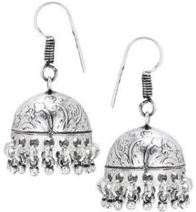 Oxidized Silver Earrings