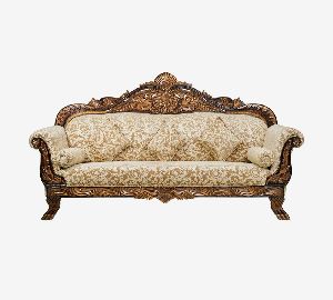 luxury handmade handcarved walnut sofa