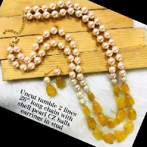 Shell Pearl Necklace Set