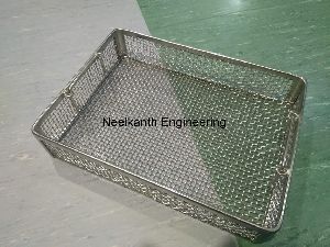Stainless Steel SS Instrument Washing Wire mesh Tray