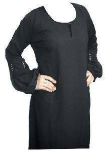 Round Neck with Bell Pleats Abaya