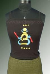 Womens Self Yoga Embroidered T-shirt