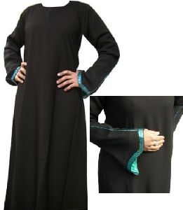 Sequin Sleeve Border Abaya
