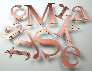 Copper letters
