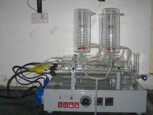 Composite Double Distiller Quartz Boiler & Glass Condenser 8 to 10 LPH with 4 Heaters and 4 Condensers