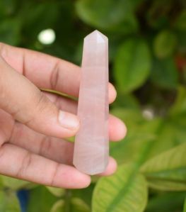 Rose Quartz Gemstone Healing Wand