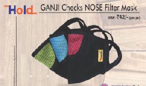 Face Mask - HOLD Ganji Checks Nose Filter Mask - Pushpanjali medi India Pvt. Ltd.